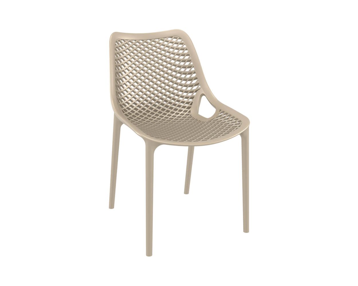 FIBRE GLASS CHAIR MODEL 7874 BEIGE TAUPE